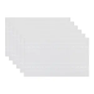 REGALWOVEN Rustic Placemats Set of 6 Cotton and Linen Placemats for Dining Table Decor Indoor Outdoor Kitchen Table Mat 20*12in White