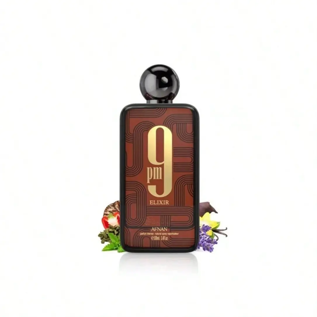 Afnan 9 PM Elixir Unisex Extrait De Parfum 3.4 Oz / 100ml Spray – Luxury Afnan Perfume For Men & Women