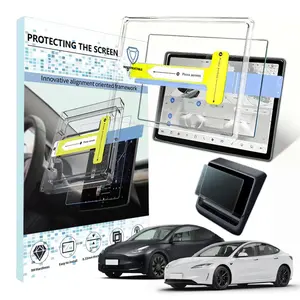 Protective Glass Kit for Model 3 & Model Y Screen Protector  Highland Juniper Series  9H Hardness, Anti-Scratch, Shockproof, Fingerprint Resistant