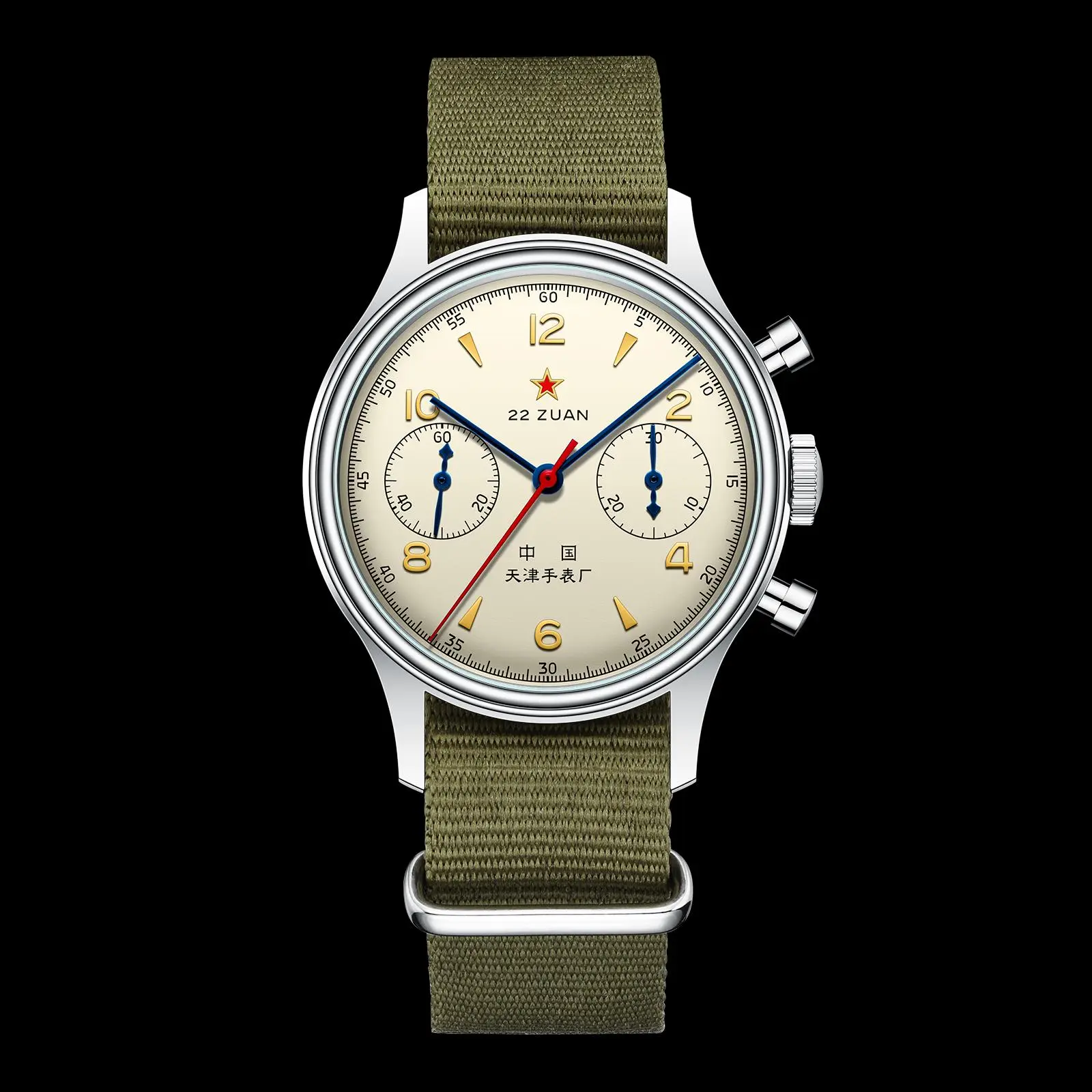 Sea-Gull 1963 International Edition Watch for Men Chronograph Manual Winding Mechanical ST1901 D304 Round 37.5mm 15mm 3Bar Water Resistant