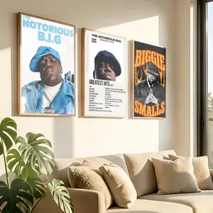 TThe Notorious B.I.G Poster HD self-adhesive wall sticker,easy to apply,residue-free,ideal for home room decor