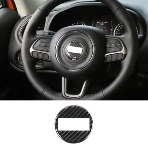 Interior Steering Wheel Center Ring Trim Cover for Jeep Wrangler JK 2007-2017/Renegade 2016+/Grand Cherokee 2011-2020/Cherokee 2014+ decorative accessory