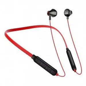 Kik_Neck band Bluetooth Wireless Stereo Earbuds for Gym Running Workout for Universal Cell Phone And Bluetooth Device JCK12 (Red)