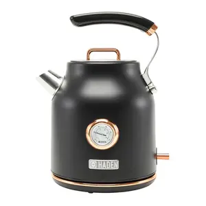 Haden Dorset 1.7L Stainless Steel Electric Kettle w/ Auto Shut Off, Black/Copper