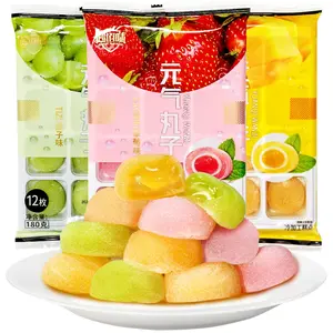 Japanese Mochi Fruit Rice Cakes Daifuku Sweet Dessert 19.3 Oz - 3 Variety Packs Strawberry Mango Grape Mochi Snack Bites Asian Snacks