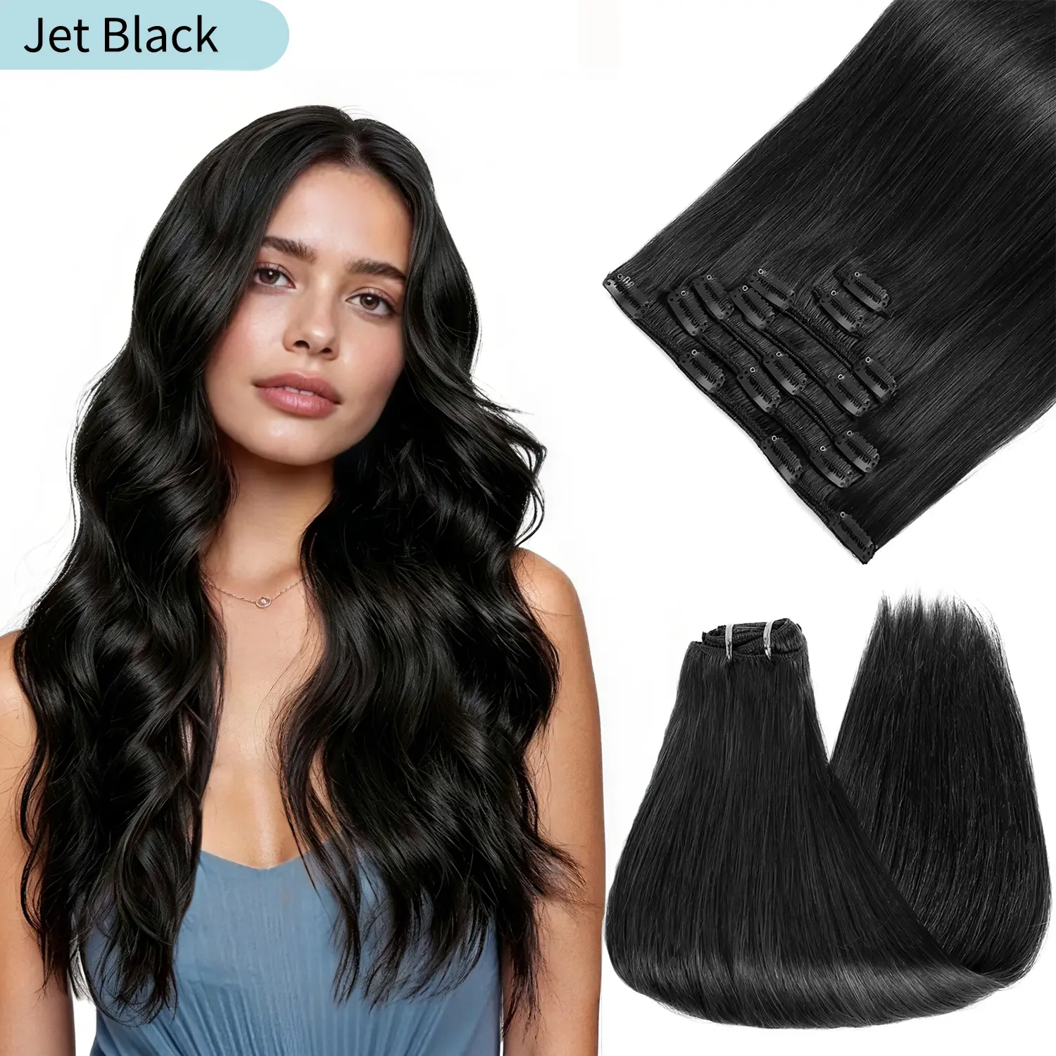 [ Kookastyle ]Straight Real Human Hair Clip in Hair Extensions,18 Inch Dark Brown Hair Extensions Clip ins for Daily Use Soft Silky Straight Human Hair Extensions for Fashion Women(Dark Brown 7pcs 120g)