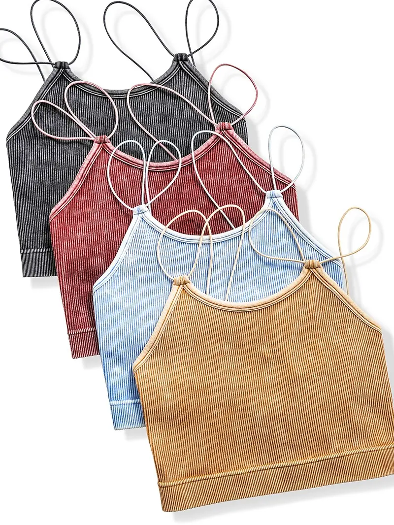THE NIA ZENANA WASHED RIBBED SEAMLESS DOUBLE STRAP BRAMI