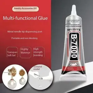 Crystal Rhinestone Adhesive Glue PVC Jewelry Toy Nail Art Diamond Stick-On Bonding Agent, Strong Hold & Easy Application