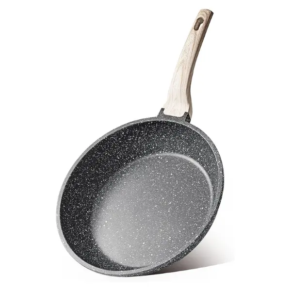 Nonstick Frying Pan 8 Inch – Granite Skillet Omelet Pan, Induction Compatible, Stone Cookware Egg Pan for Cooking