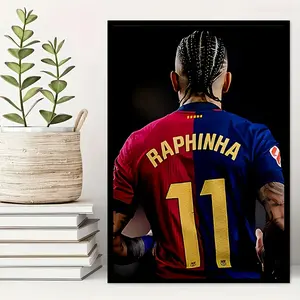 A  Canvas Poster of Soccer Player Raphinha #   11 Jersey, Suitable for Living Rooms, Bedrooms, Offices, Gifts for Sports Fans, And Football Wall Decor. wall decor