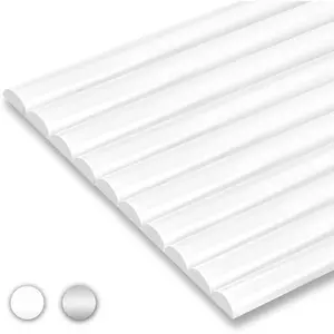 10-Pack Peel and Stick Trim for Backsplash Tile Edge, 12" Tile Edge Trim Self-Adhesive Liner for Corner Decor in White