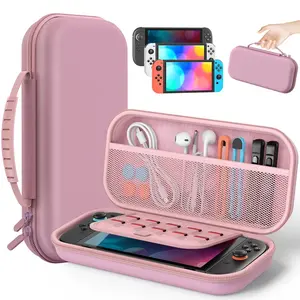 2 Carry Case for   2/1/OLED, Portable Hard Shell with Soft Lining, 10 Card Slots, Viewing Stand, soft  Handle,  2 Case (, For   2)