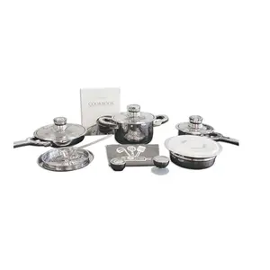BergHOFF TFK 15Pc Gourmet 18/10 Stainless Steel Cookware Set
