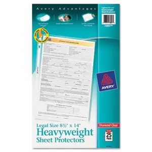 Avery 73897 Top-Load Polypropylene Sheet Protector Clear 25/Pack