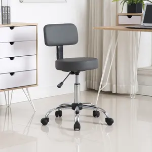 Adjustable Drafting Stool with Back – Salon Height Adjustable Stool