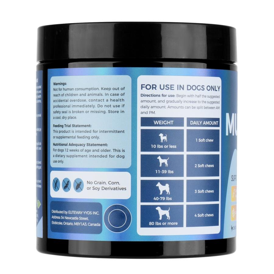 Dog Multivitamin Supplement with Glucosamine & Probiotics - Hip & Joint Support, Digestive Health, Immune Support, Heart & Skin - All-in-One Daily Vitamins & Omega-3s (CHICKEN Flavor, 120 ct)
