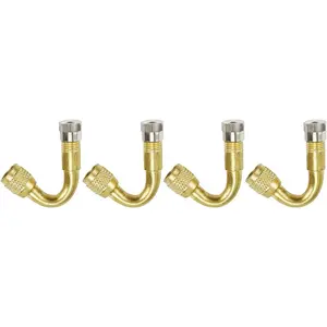 45-Degree Tire Valve Stem Extension Adapters H62 Brass Valve Extenders for Tires of Cars RV Motorcycles Scooters Bicycles