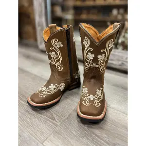 Bota Punta Cuadrada Niña 035 Matilda Tan