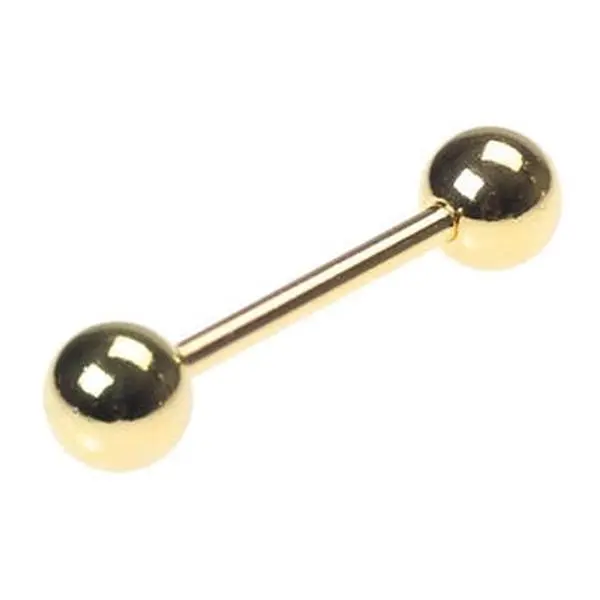 Gold Plated Tongue Bar Gold Plated Tongue Bar