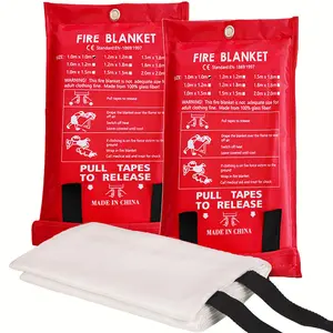 Fire Blanket, Quick-deploy Fire Blanket, Multi-use Non-toxic Fire Blanket, Ideal for Kitchen, School, Car & Office Emergencies, Fireproof Blanket