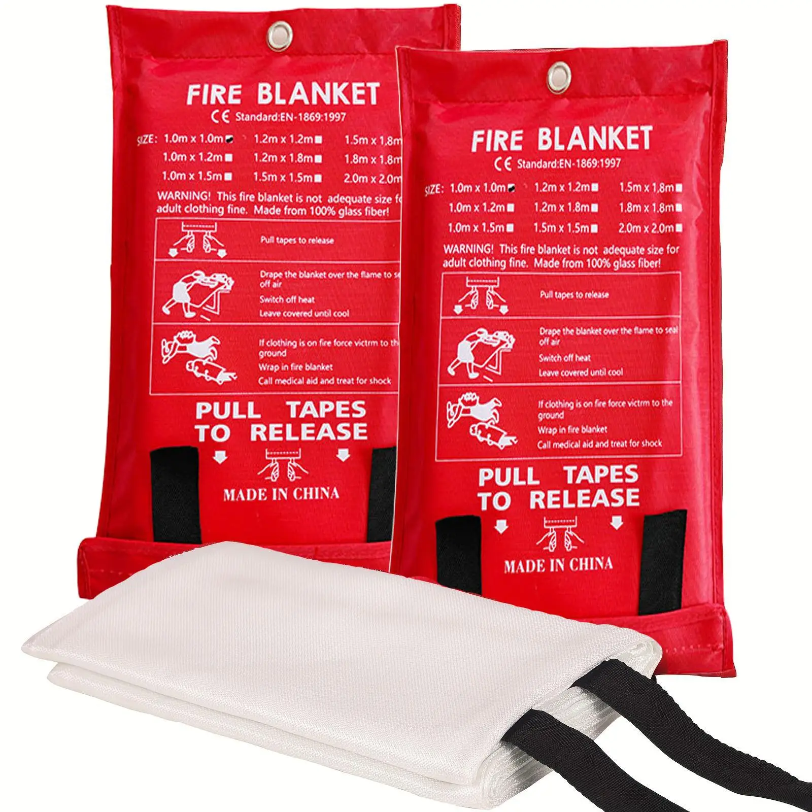 Fire Blanket, Quick-deploy Fire Blanket, Multi-use Non-toxic Fire Blanket, Ideal for Kitchen, School, Car & Office Emergencies