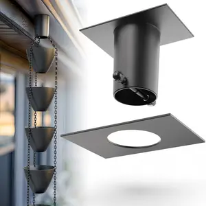 Rain Chains Direct - Rain Chain Gutter Adapter/Installer in Black Powder Coated Aluminum