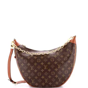 Pre-owned Louis Vuitton Canvas Coated Shoulder Bags Loop Hobo Reverse Monogram Canvas by Rebag