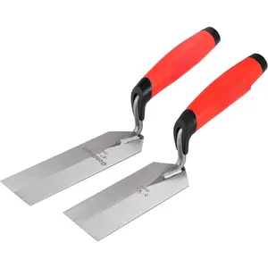 Industries Margin Trowel set, 6"X2" & 5"X2", Professional Masonry Flooring Tool for Concrete, Cement, Tile