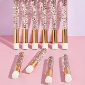 10pcs Portable Unscented Nylon Bristle Makeup Eye Lash Cleaning Wand Brush, Soft Bristles, ABS Plastic Rod, with Nose Blackhead Remover Deep Cleansing Pores, for Normal Skin