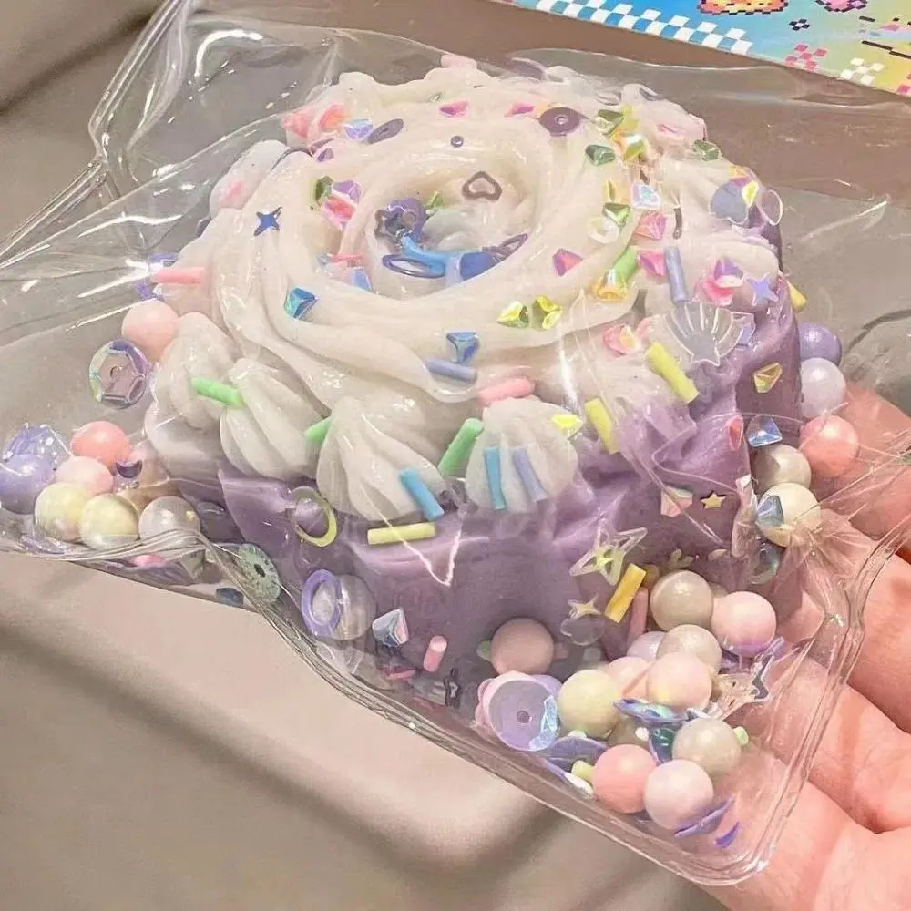Extra Large TPR Taba Squishy Cake Doughnut Stress Relief Toy - 8*8*2.5cm, 95g, Soft, Cute, Oddly Satisfying Sensory Fidget Toy for Kids, Relieve Pressure Anxiety Relaxation Gift
