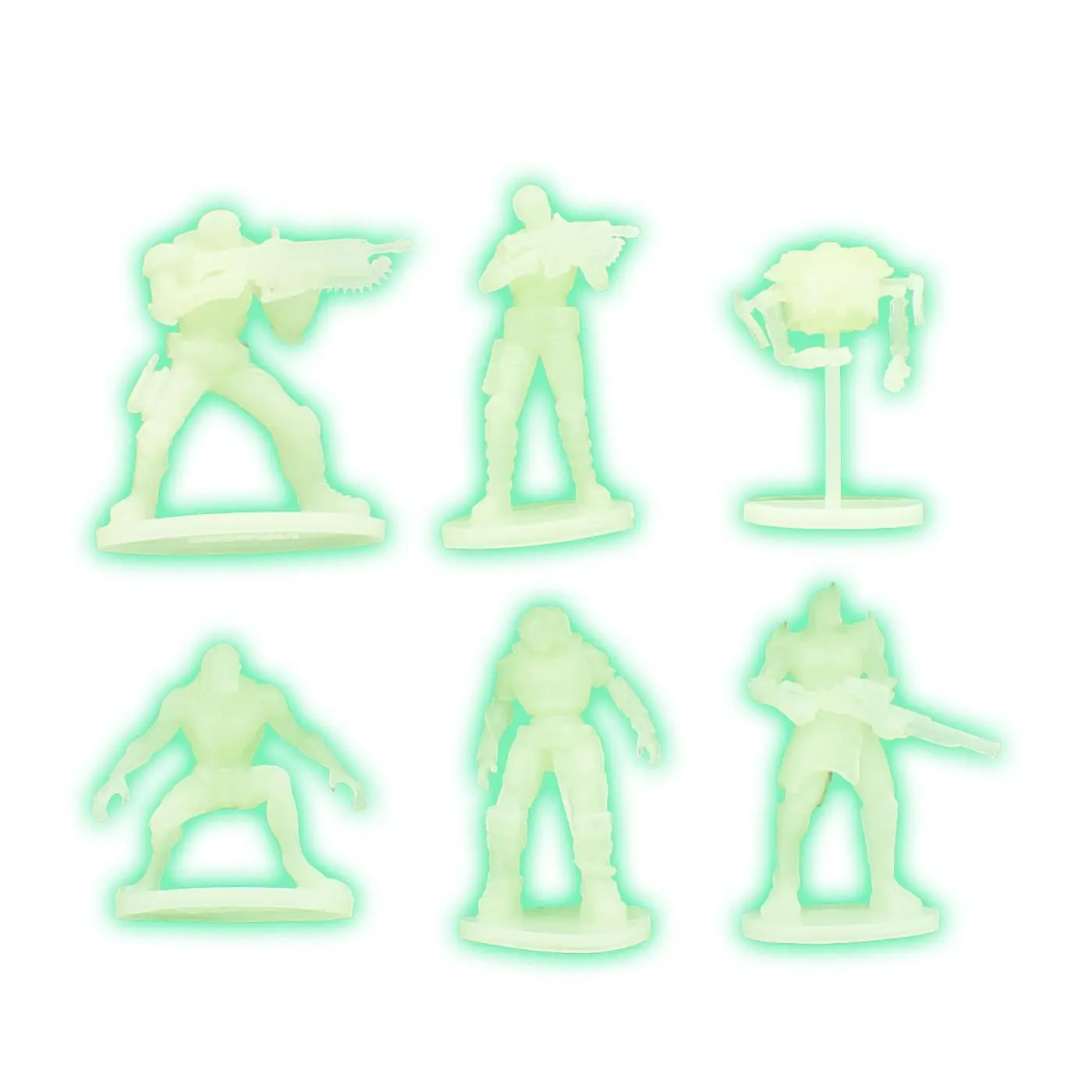 Gears of War Nanoforce Army Builder Action Figure Model Set - 6-Pack Glowing Collectible Figurine, Figurines for Collectors Set Figures, Glowing Figure