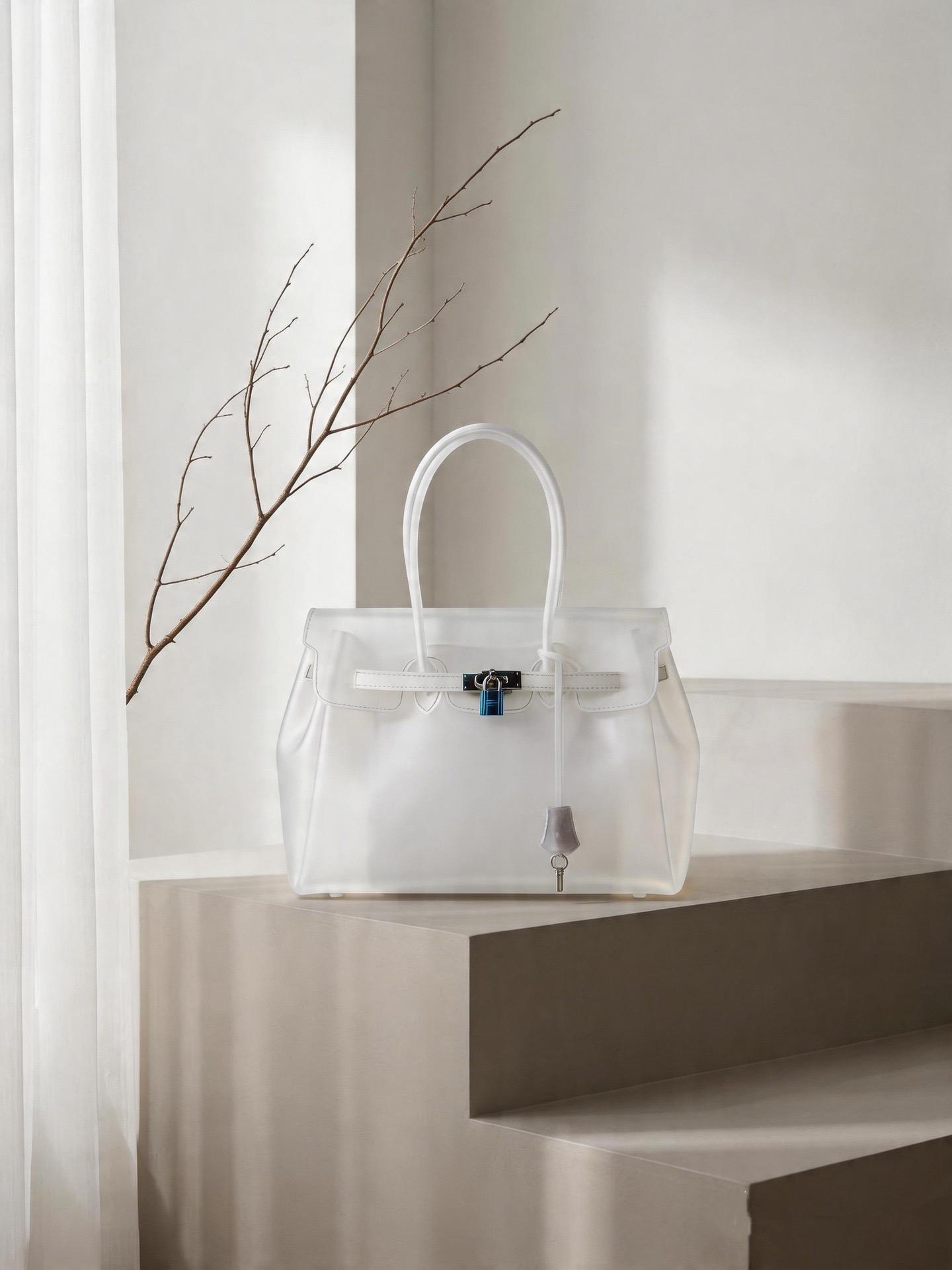 Handbag, TPU transparent jelly bag, shoulder bag, tote bag.