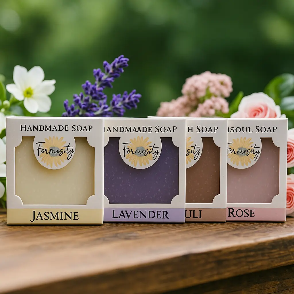 Blooming Handmade Soap Bundle - Jasmine, Lavender, Patchouli, Rose