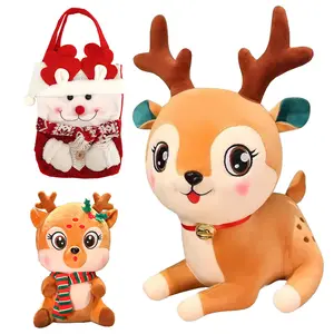 Christmas deer doll plush toy doll elk reindeer Christmas Eve Christmas gift decoration for girls