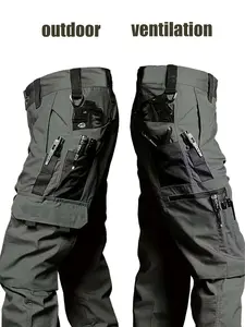 Men's Tactical Cargo Pants, Durable Multi-Pocket Workwear, Fitted Regular Fit, Adjustable Waistband, Ideal for Outdoor Activities, Breathable Work Pants