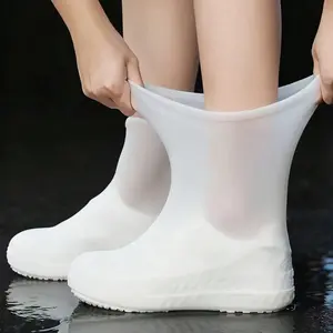 Transparent Disposable Shoe Covers, Waterproof and Durable Design, Easy to Wear and Clean, Perfect for Outdoor Activities, All Weather Protection