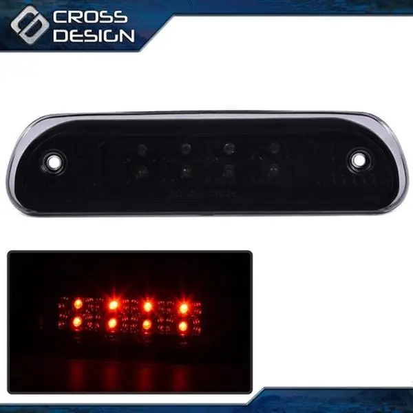 CROSSDESIGN Black/Smoked LED 3rd Brake Tail Lamp - DOT/SAE Cert, Plug-and-Play Easy Install Vehicle Replacement for 1999-04 Grand Cherokee, Led Lights