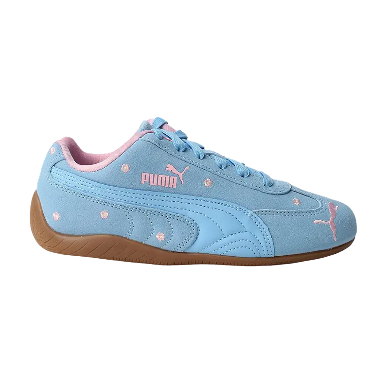 Puma Men's Speedcat OG Leather Sneaker, Retro Motorsport Shoe in Spring Team Light Blue, Athletic Footwear with Gum Sole (Runs Small - Size Up), Sports Shoes, Trainer, Casual Trainers, Closed, Low Top, Classic Low-Profile, Low-Profile Sneakers