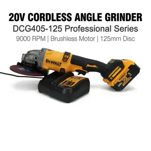 DeWalt DCG405-125 Cordless Angle Grinder 9000 RPM, 125mm Wheel, 800W Brushless variable speed Motor, M14 Spindle, 9-Angle Guard – Ideal for Weld Grinding and Rust Removal electric tool Power Tools Heavy Duty