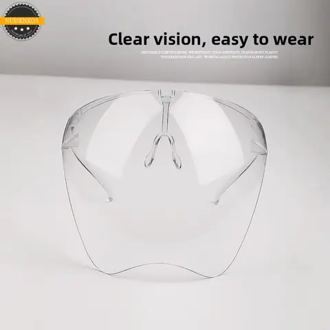 Nail Art Face Mask Dust-Proof Anti-Fog Full Face Hood, High-Definition Transparent Acrylic Shield for Professional Nail Techs, Reusable Protective Gear