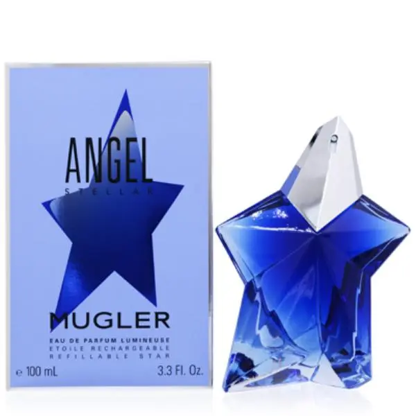 MUGLER Angel Stellar Women's Eau de Parfum Spray - Beauty Perfume EDP Spray Bottle, Woody Citrus Blend with Bergamot & Pistachio, All Seasons, 3.4 fl oz (3-3.9 fl oz), Launched 2025, Women's Fragrance, Woody Blend, Launched In 2025