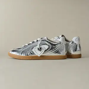 OLD ORDER Turbo Lite Silver Birch White Low Profile Sneakers for Women Breathable Lightweight Thin Sole German Trainer Shoes 2026 Designer Commuter Retro Casual Everyday Walking Streetwear Trainers