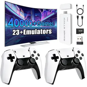 Games Wireless Retro Game Stick, Vintage Game Stick HD Output System, 2.4G Wireless Controllers, 128G TF Card for All Ages Button