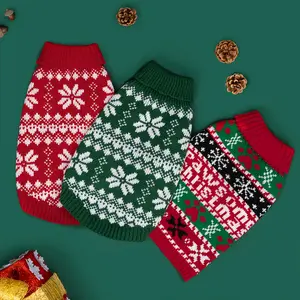 🎄 Your Perfect Christmas Card! | Festive Dog Sweater | Knitted Holiday Pet Clothes, Xmas Family Photo Outfit, Warm Jumper for Small Dogs & Cats