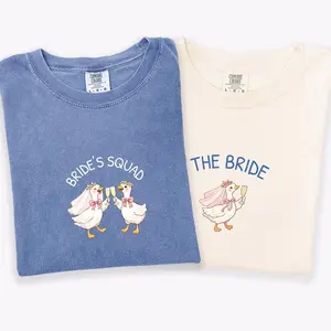 Comfort Colors Silly Goose Bride T-Shirts, Maid of Honor, Getting Ready Outfit, Bridal Party Tee, Custom Wedding Day Party, Group Matching Wedding Shirt, Full Size, Full Color
