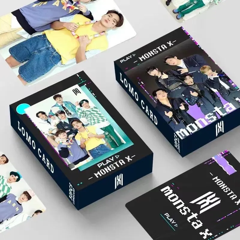 Kpop MonstaX Shape of Love Lomo Card Photocard Group New Album Fanasia Postcard HD photo album print K-pop lomo card