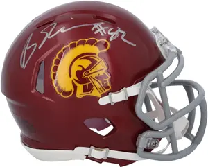 Brenden Rice USC Trojans Autographed Riddell Speed Mini Helmet - Fanatics Authentic Certified