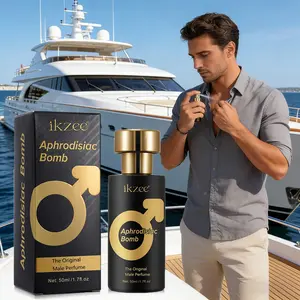 Ikzee Men's Pheromone Perfume 50ML/1.7oz, Perfumes Liquid, Fresh Herbal Woody Scent, Exclusive Men's Cologne, Perfect for Parties and Bars, Pheromones Perfumes