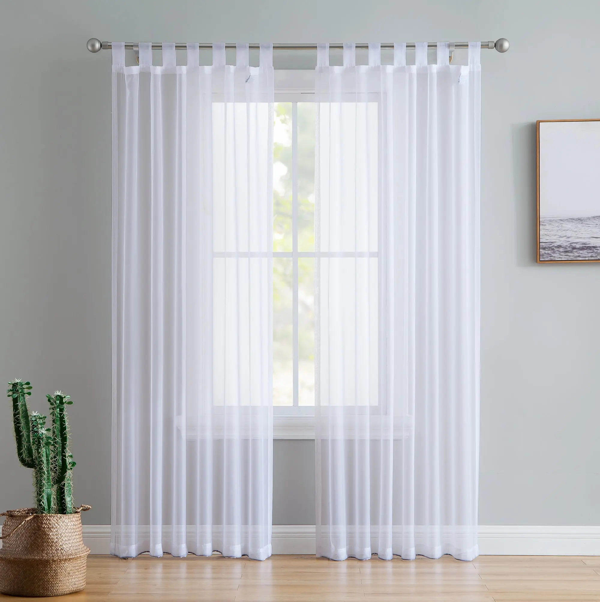 Lowes - Sheer Voile Tab Top Curtain Panels