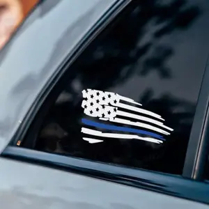 American Patriotic Flag Sticker - Durable Waterproof Car Motorcycle Ski Mask Hat Decal